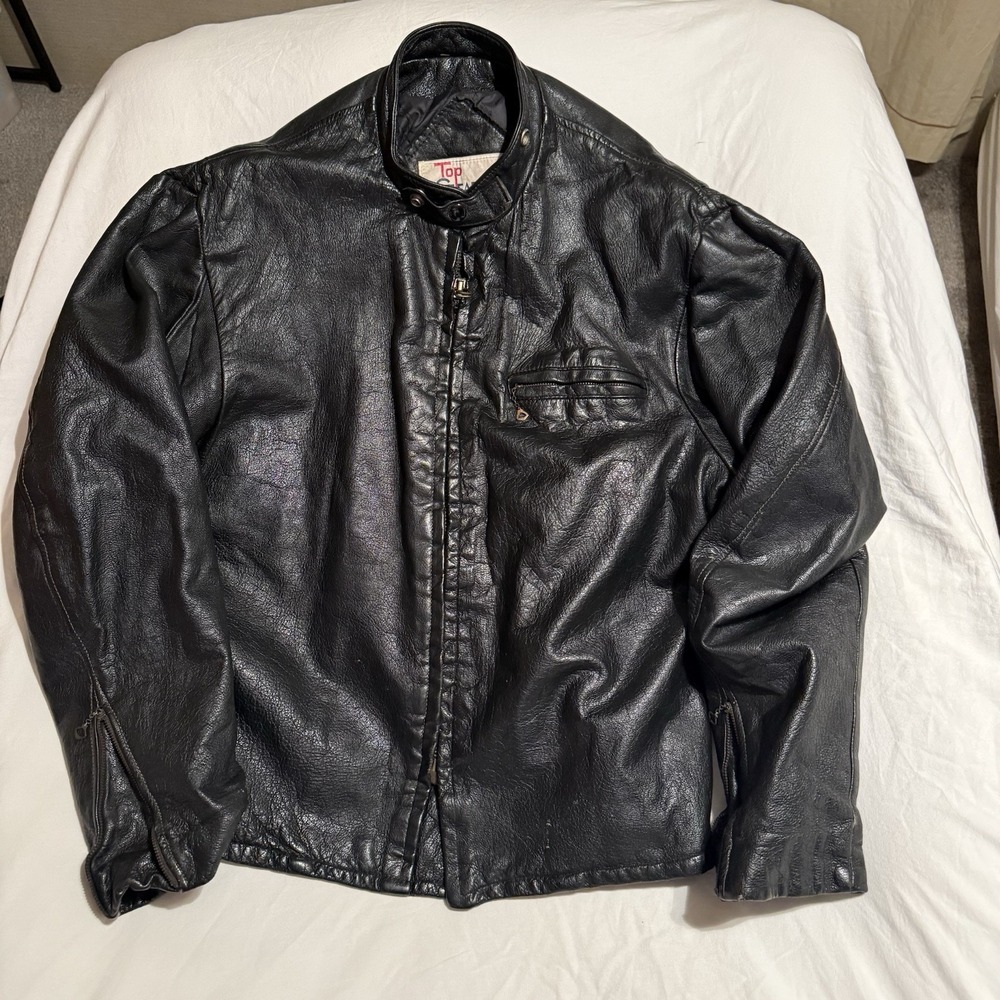 Top Gear Leather By Foster And Son Riding Jacket Vintage Size 46